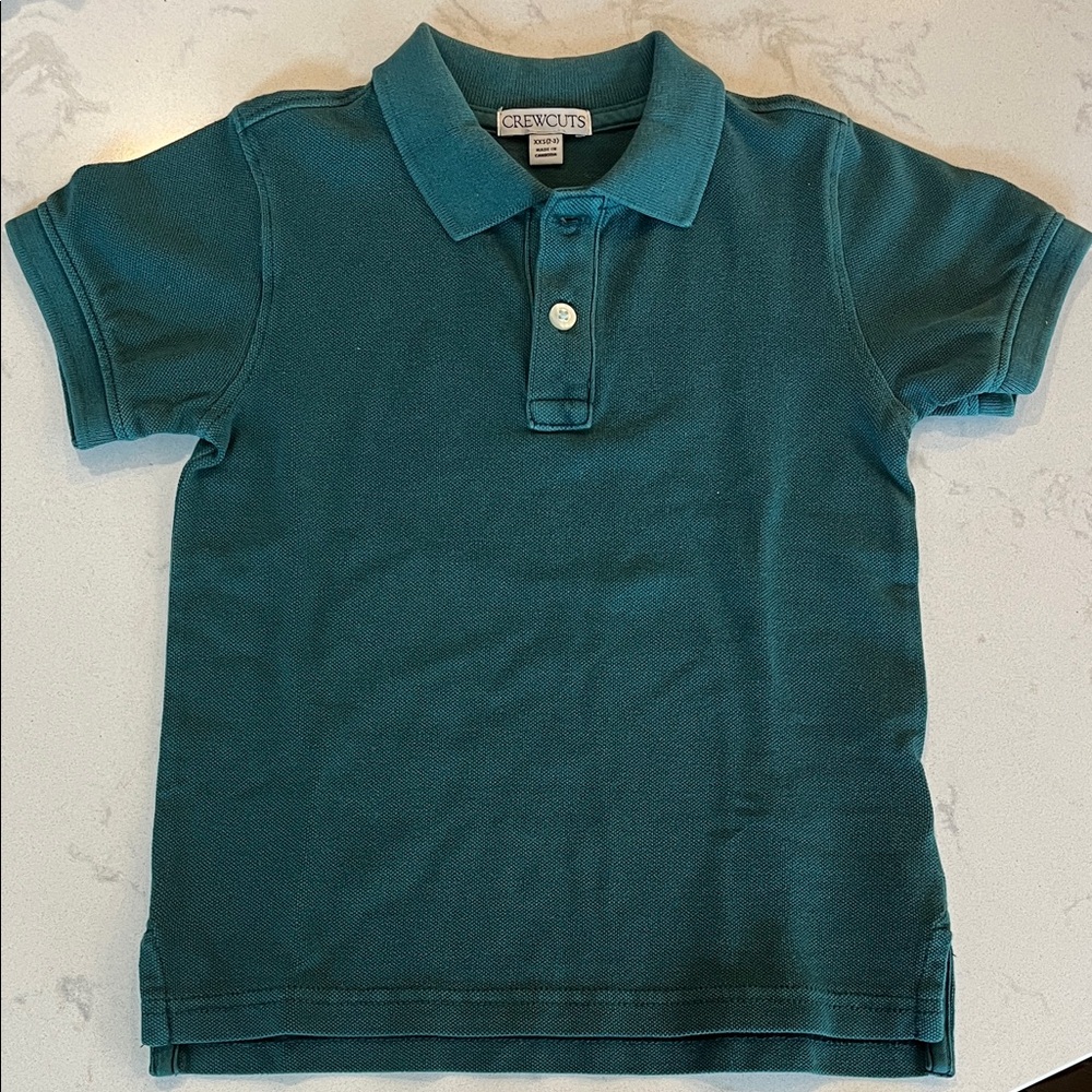 Crewcuts Teal Green Short-Sleeve Polo